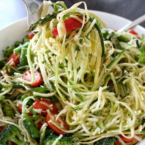 Marinated Broccoli & Zucchini Salad With Creamy Cashew Dressing