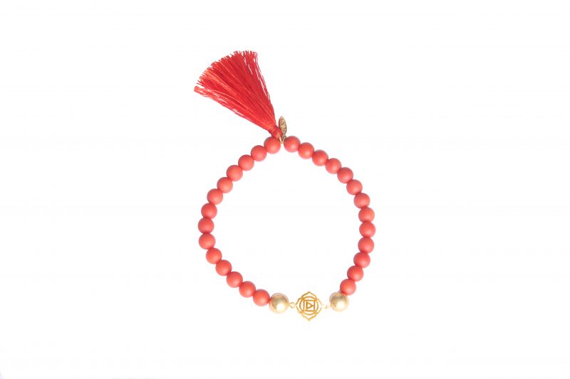 Karma Koncept Mala Bracelet Root Chakra S925 GP Coral