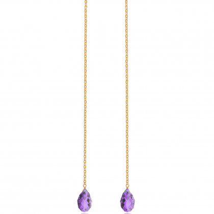 Drop earrings Purple GP
