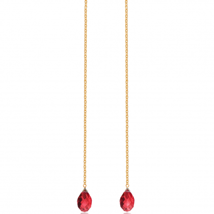Drop earrings Red GP