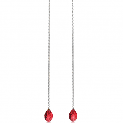 Drop earrings Red SILVER
