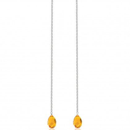 Drop earrings orange SILVER