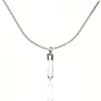 Energy Crystal Silver necklace CU
