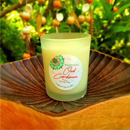 Happy Soul's Peace and Tranquility Oud Cardamom Fragrant Soy Candle