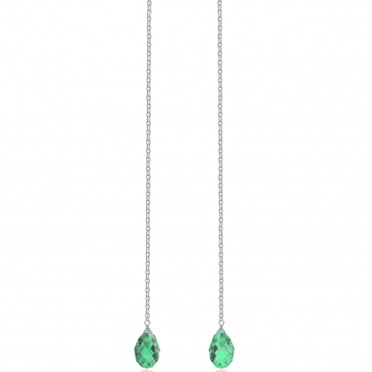 Karma Koncept Parallel Drop Earrings Green Drop S925 (1nos)
