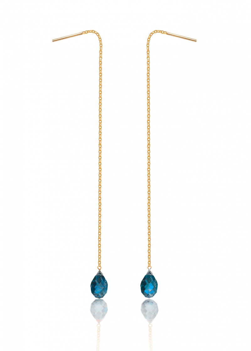 Karma Koncept Parallel Drop Earrings Indigo Drop S925 GP(1nos)
