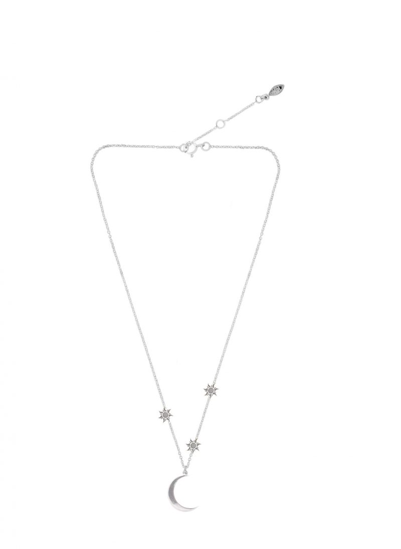 Moon power necklace silver