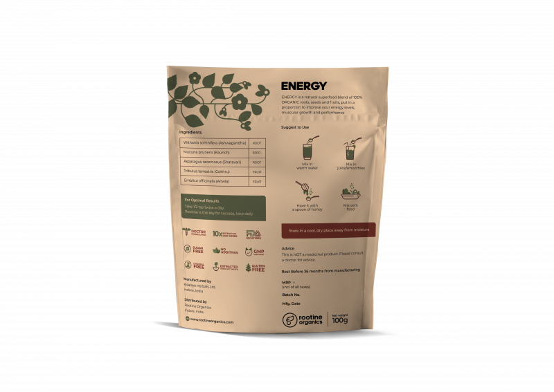 Rootine Organics ENERGY Organic Plant extracts Superfood